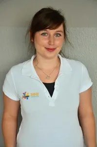 Anne Schmidtgen in ihrer podologischen Praxis